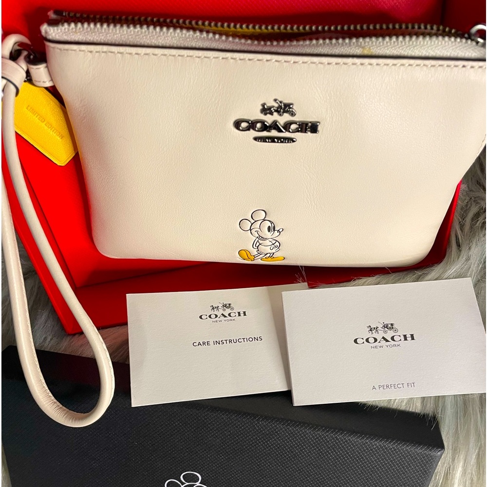 Coach leather DisneyX Wristlet